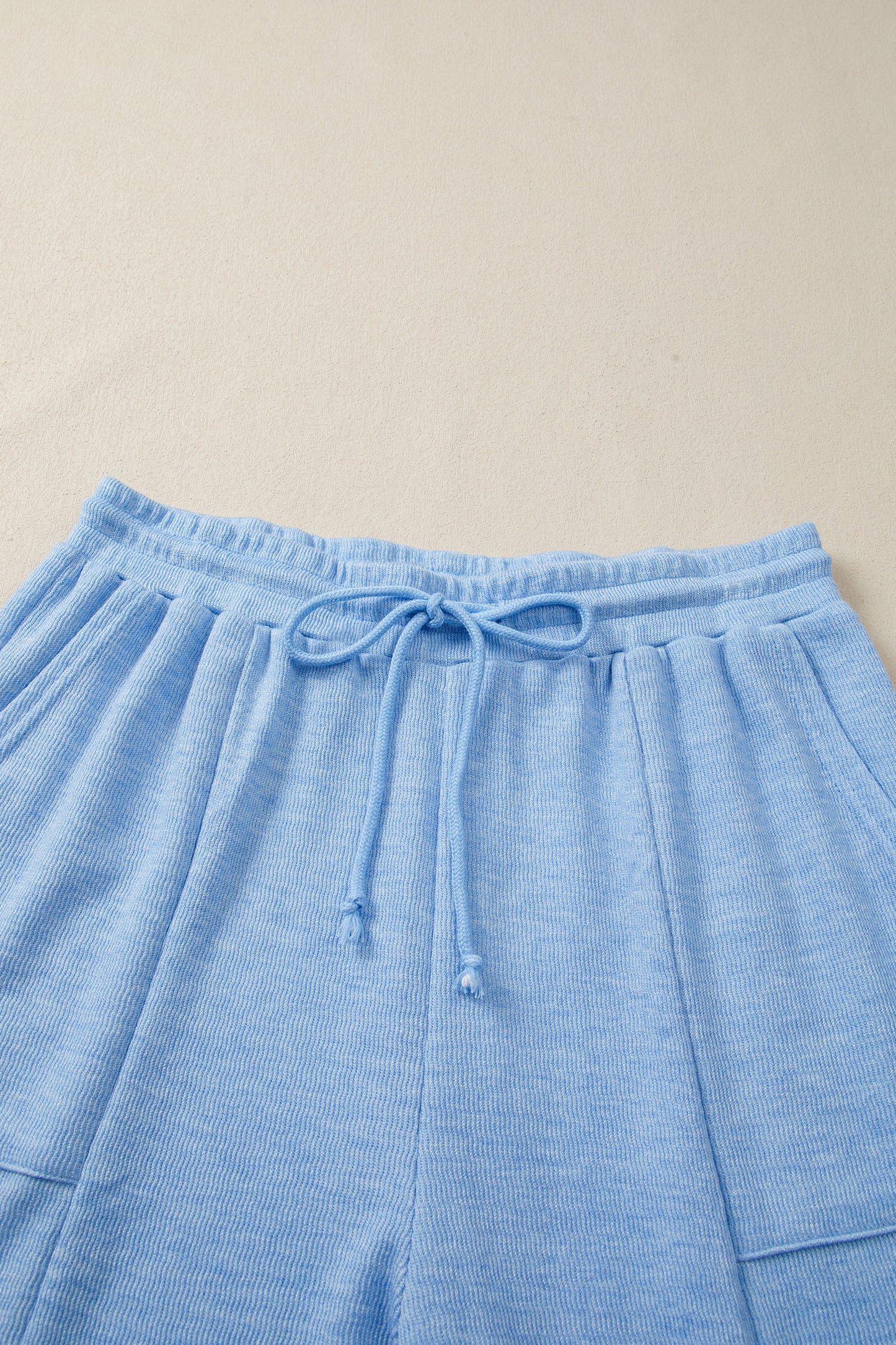 Beau Blue Cap Sleeve Matching Top and Jogger Pants Set